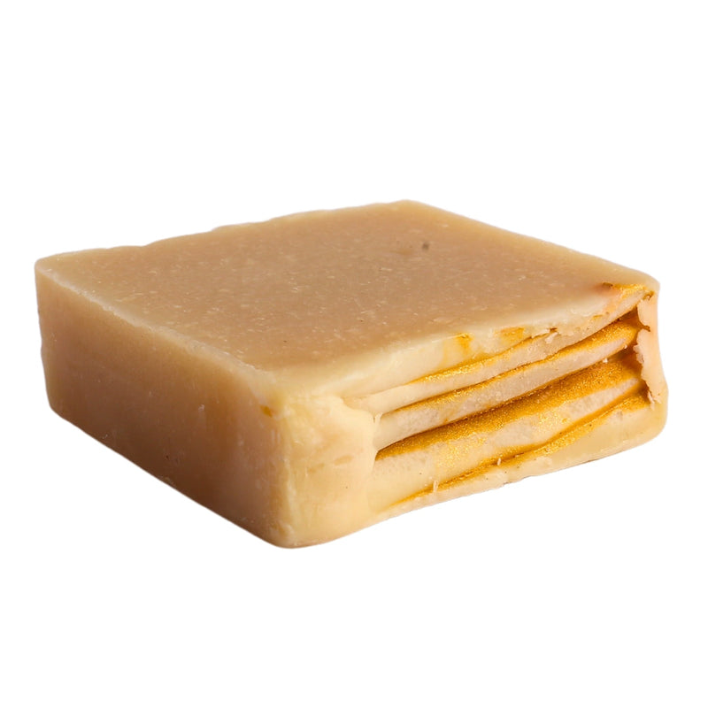 handmade champagne scented shea butter soap bar